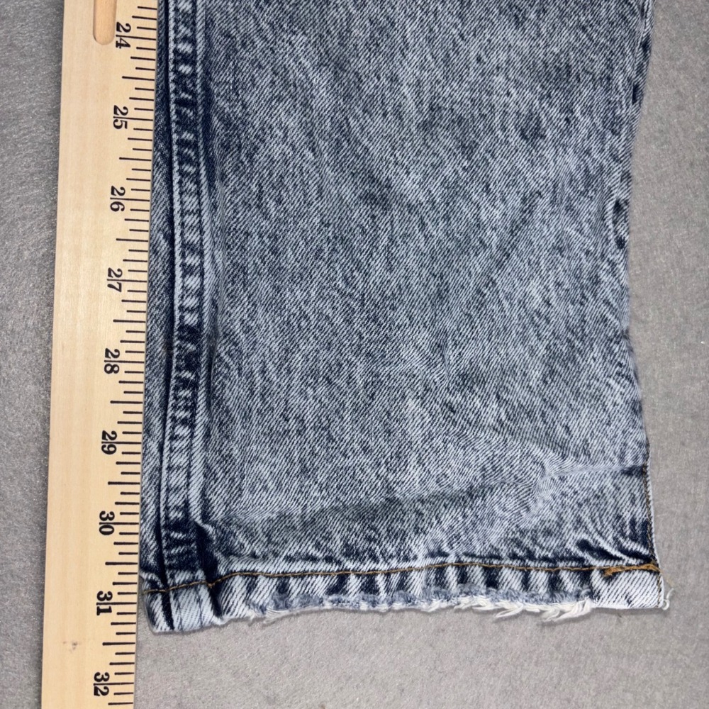 We The Free Jeans Womens 27 Blue Acid‎ Wash High Rise Distressed Tapered Denim - Picture 14 of 16